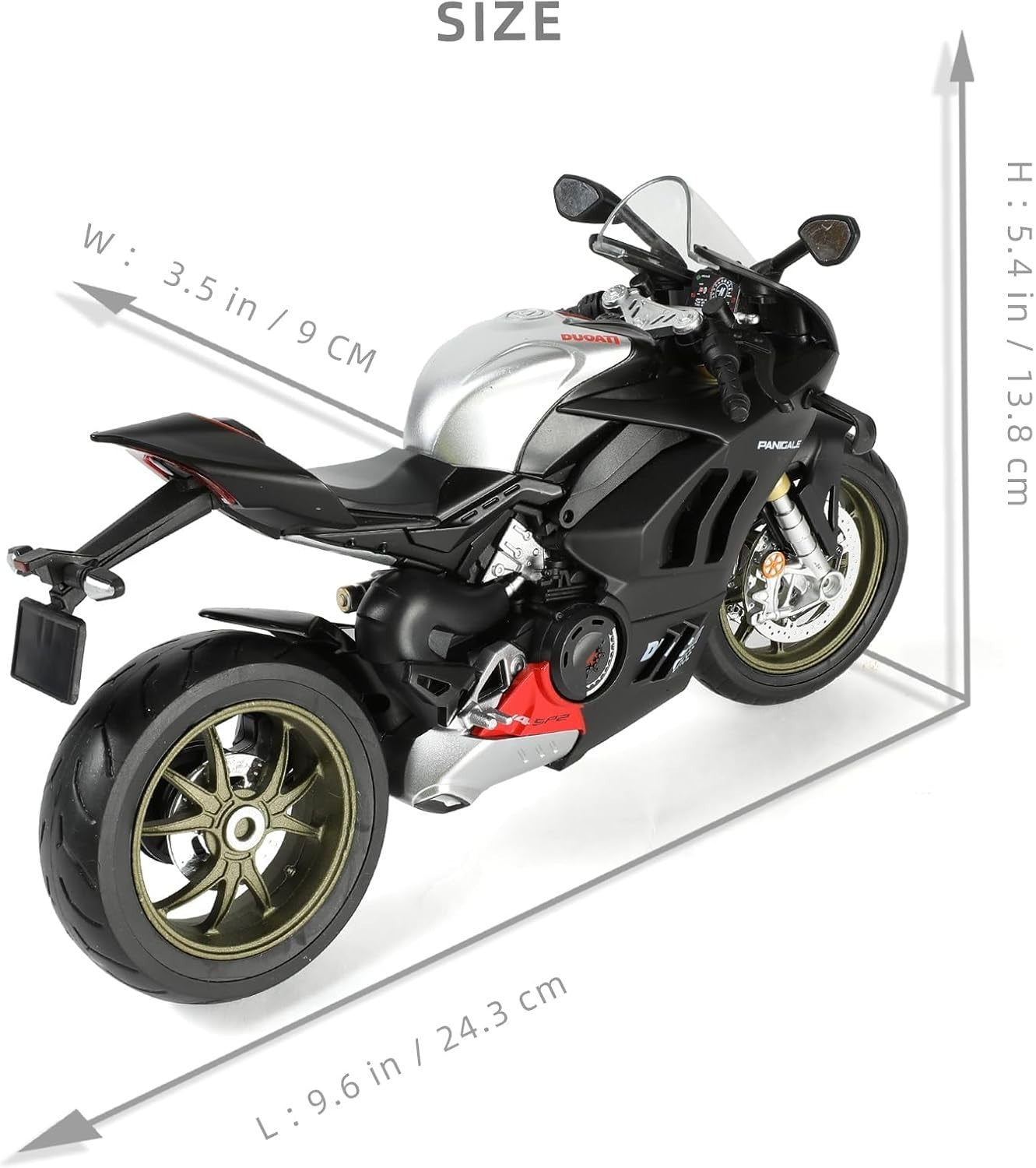 Diecast 1:9 Sport Motorcycle Model - Realistic Design & Perfect Collectible Gif