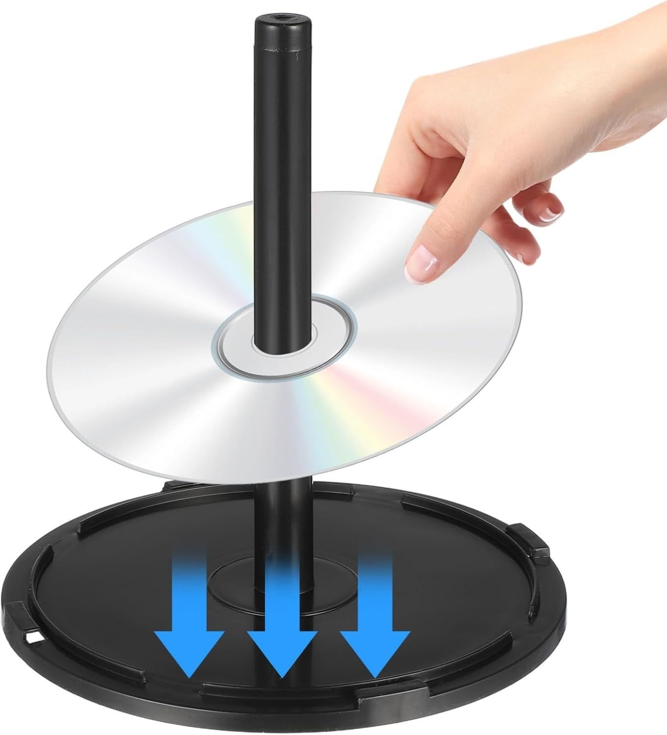 8 Pack CD DVD Storage Boxes Clear Plastic Disc Organizer Stackable