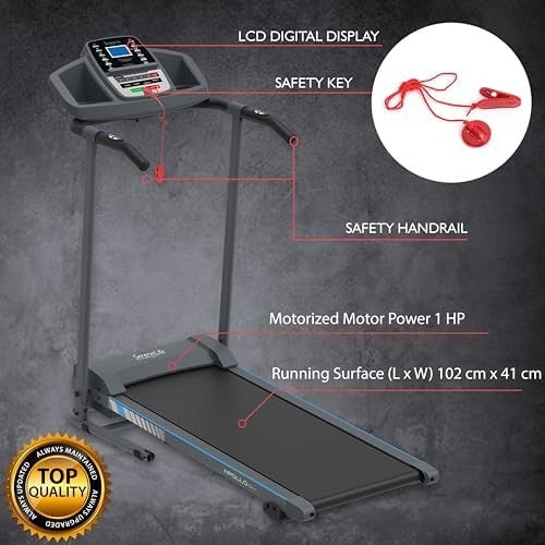 Folding Electric Treadmill 6 mph Home Cardio Fitness Bluetooth App