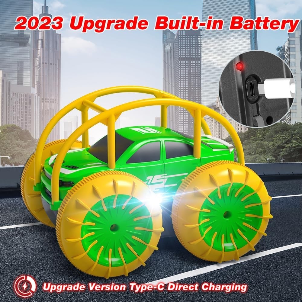 4WD RC Stunt Car, 360° Flip Waterproof Remote Control Monster Truck Toy