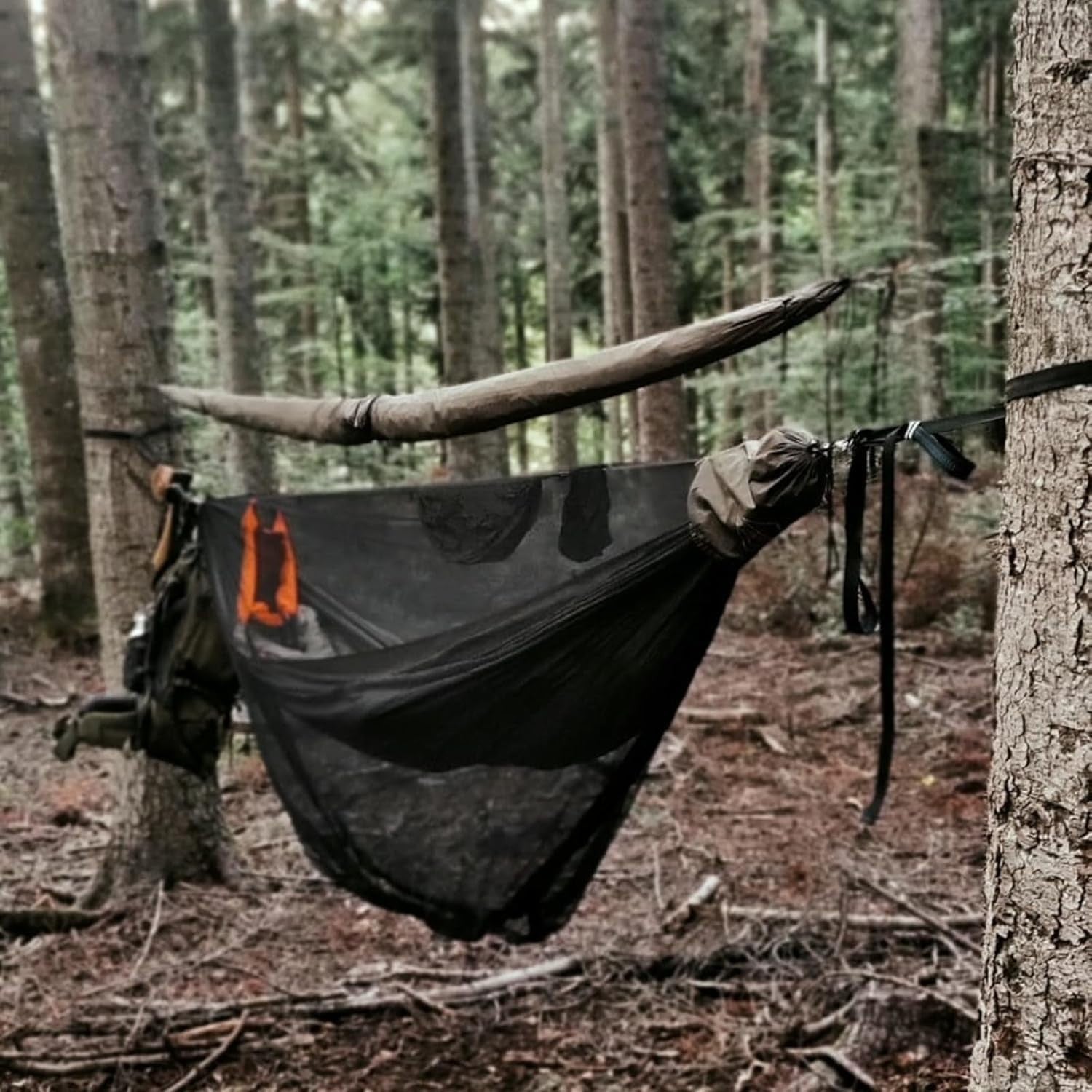 Camping Hammock w/ Mosquito Net 500lbs 11FT | Lightweight, Ripstop Nylon