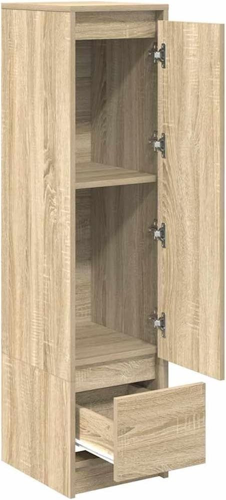 Modern Sonoma Oak Storage Cabinet with Spacious Drawer & Moisture Resistance