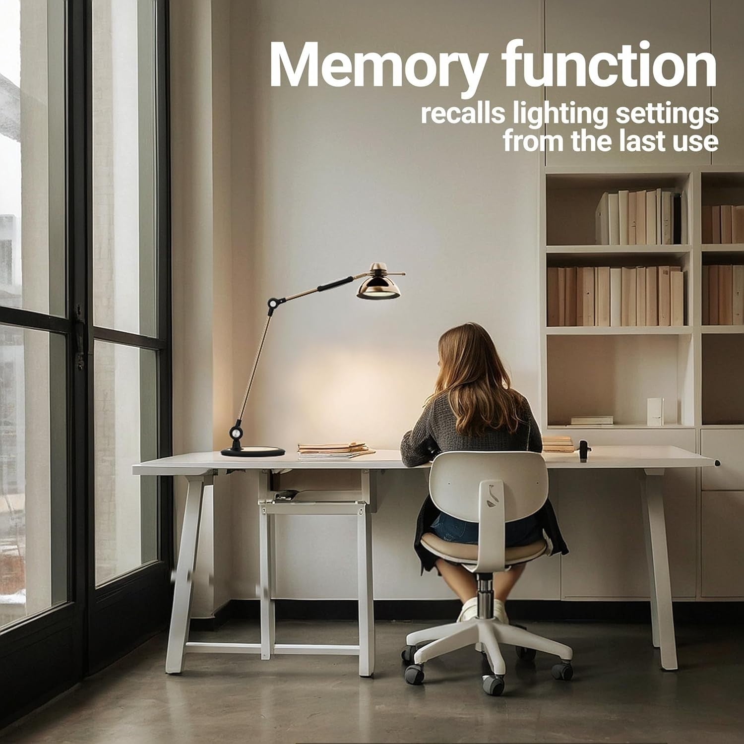 LED Desk Lamp with Gesture Control, 36 Modes, Adjustable Arm & Brightness