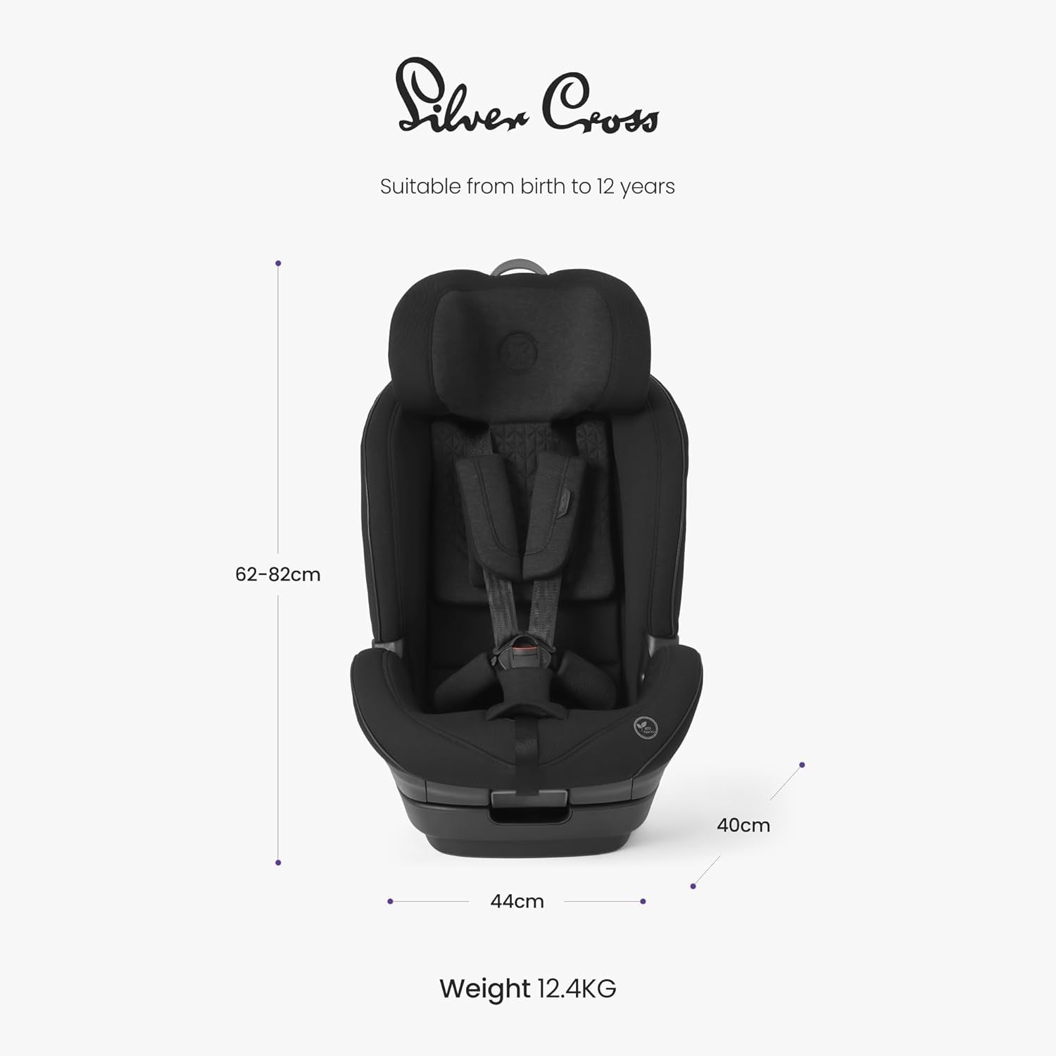 i-Size Toddler Car Seat ISOFIX 15 Months–12 Years 5-Point Harness