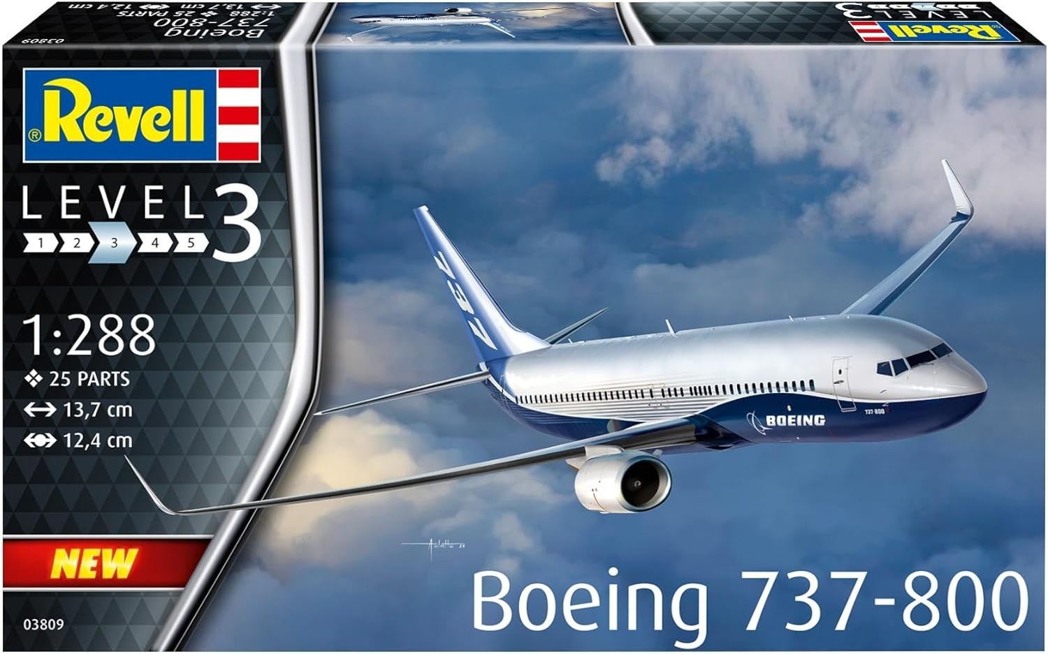 1:288 Boeing 737-800 Plane Model Kit – Detailed Textured Aviation Replica