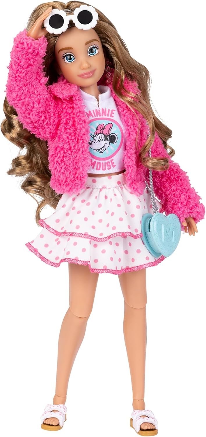 Articulated Fashion Doll 11.5in Mix Match Outfits Glitter Ring Gift