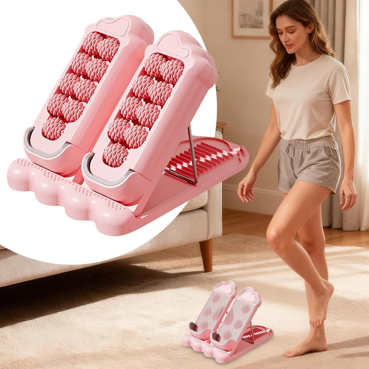 Deep Tissue Foot Massage Roller Adjustable Pressure Pain Relief Tool
