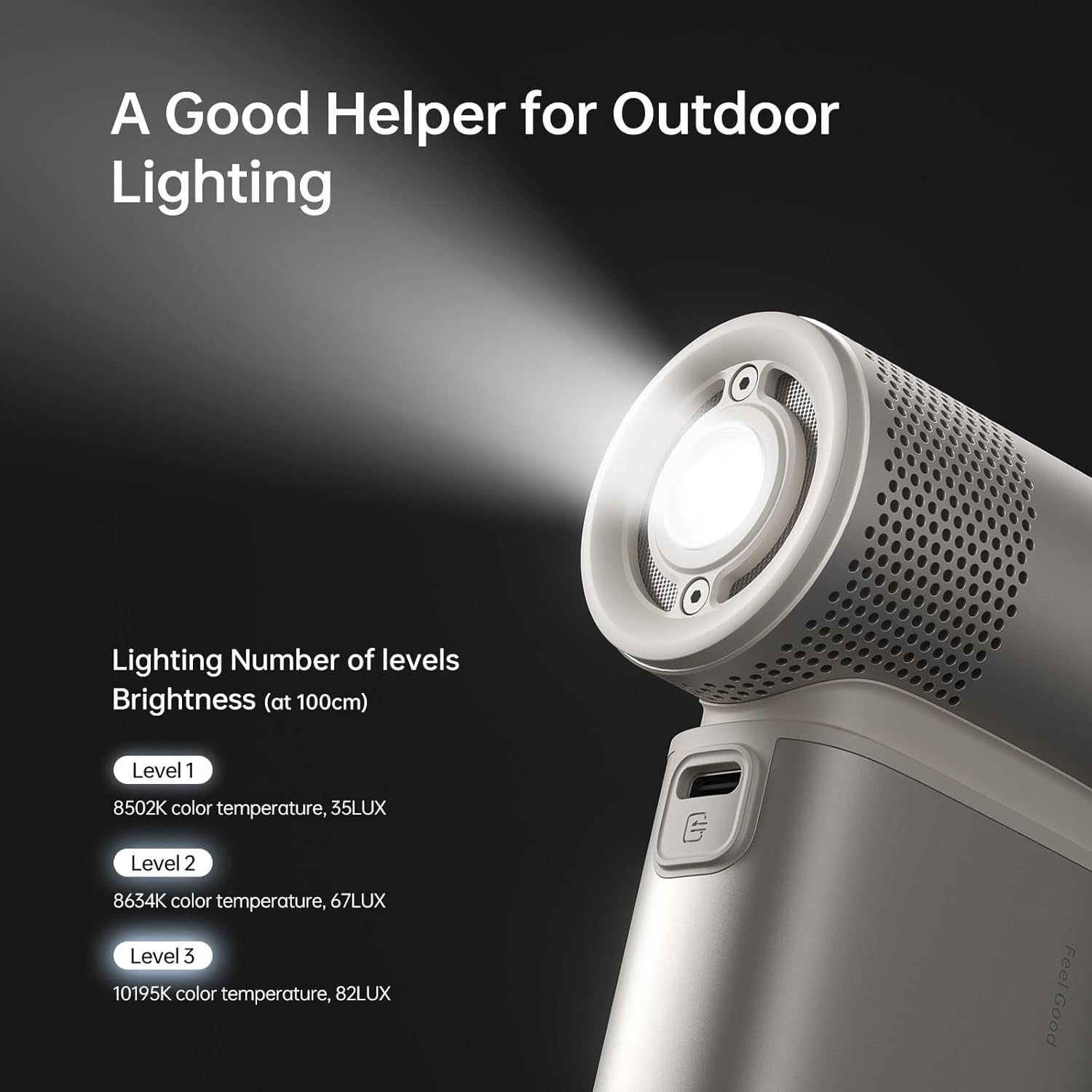 Handheld Rechargeable Turbo Fan 100Speed 9000mAh Powerbank Compact Cooling Brown