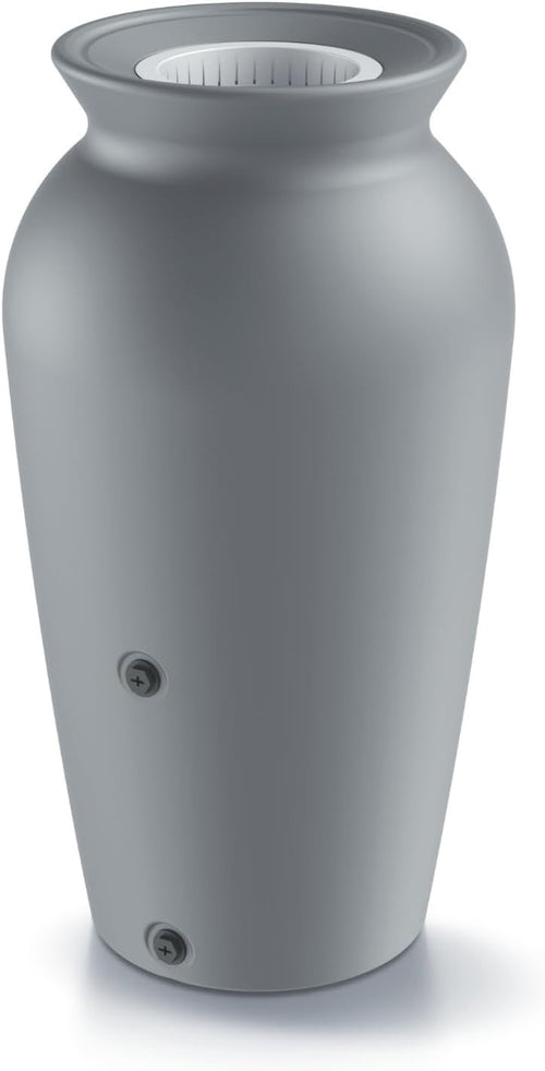 120L Decorative Rainwater Tank with Connection Kit, Round, Grey