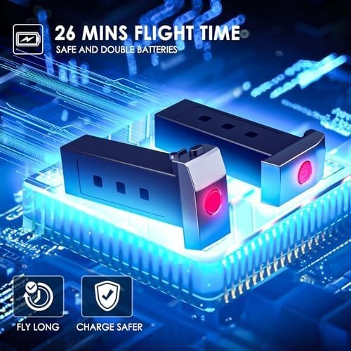 Foldable 4K HD Drone with Dual Batteries, 30Min Flight & Gesture Control