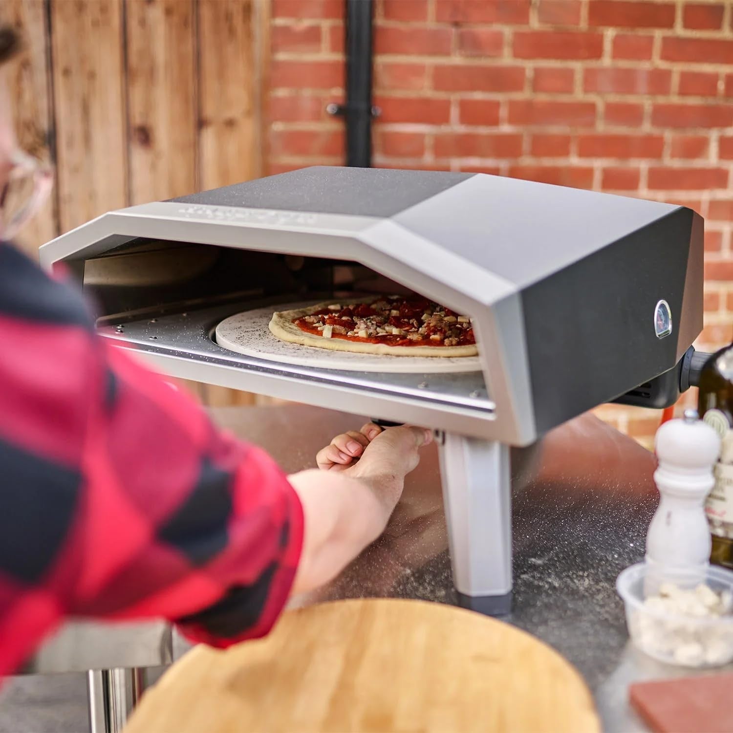 16" Gas Pizza Oven | Outdoor Stainless Steel Propane BBQ Pizza Maker 500°C