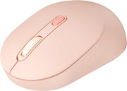 Pink Dual Mode Bluetooth Mouse 1600 DPI Silent Ergonomic Wireless Laptop PC