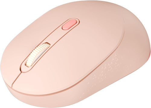 Pink Dual Mode Bluetooth Mouse 1600 DPI Silent Ergonomic Wireless Laptop PC