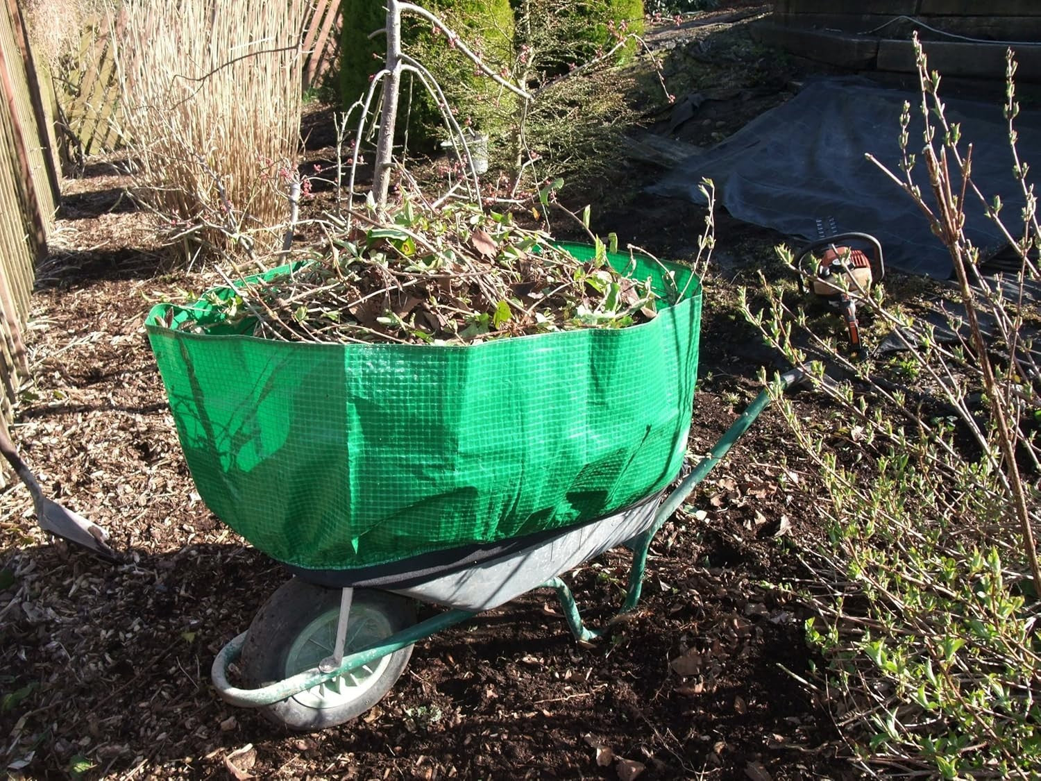 Wheelbarrow Booster Green – Increases Load 300% w/ Quick Fit for All Barrows