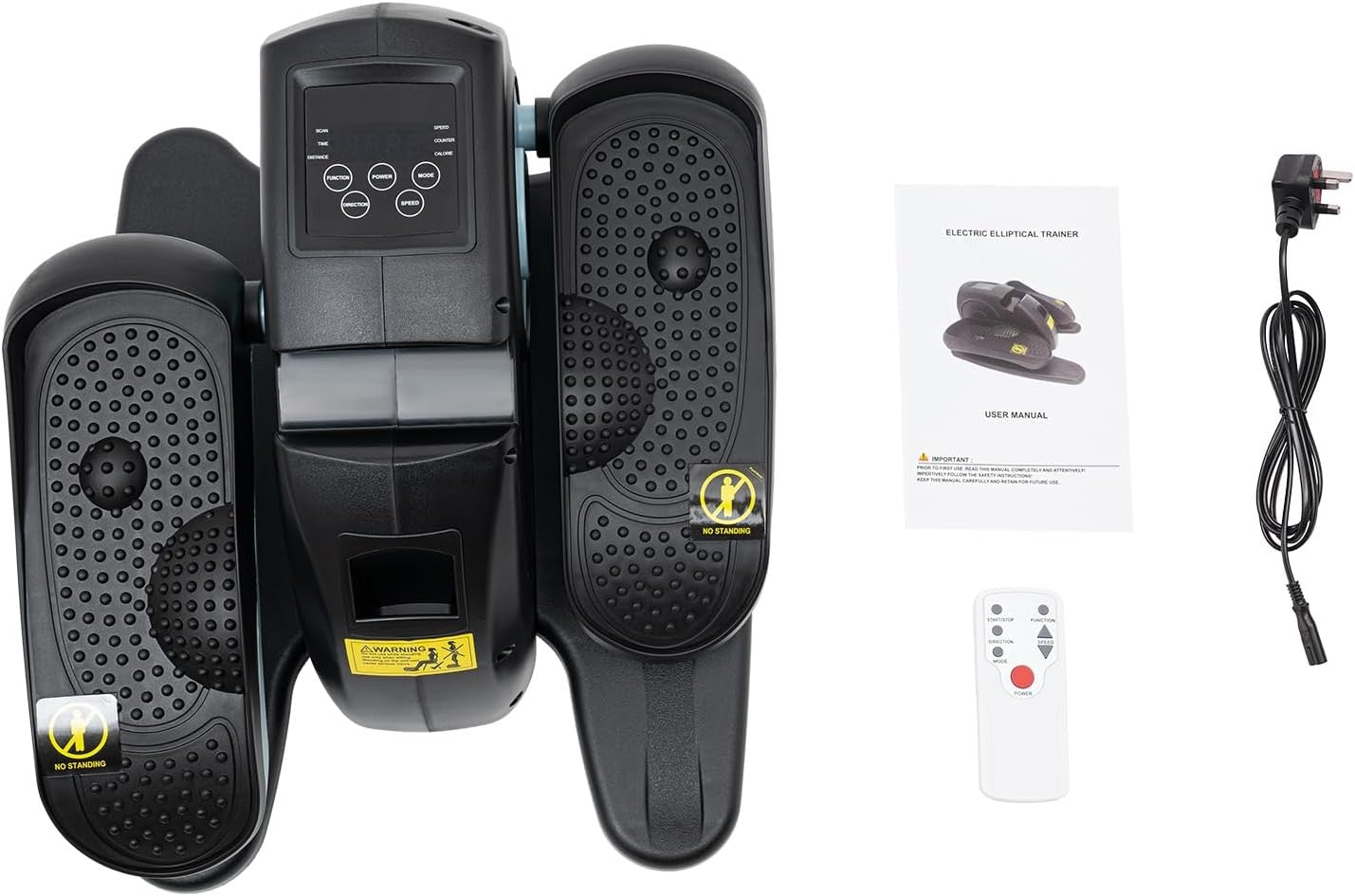 Under Desk Electric Elliptical Leg Exerciser Remote LCD 5 Speed