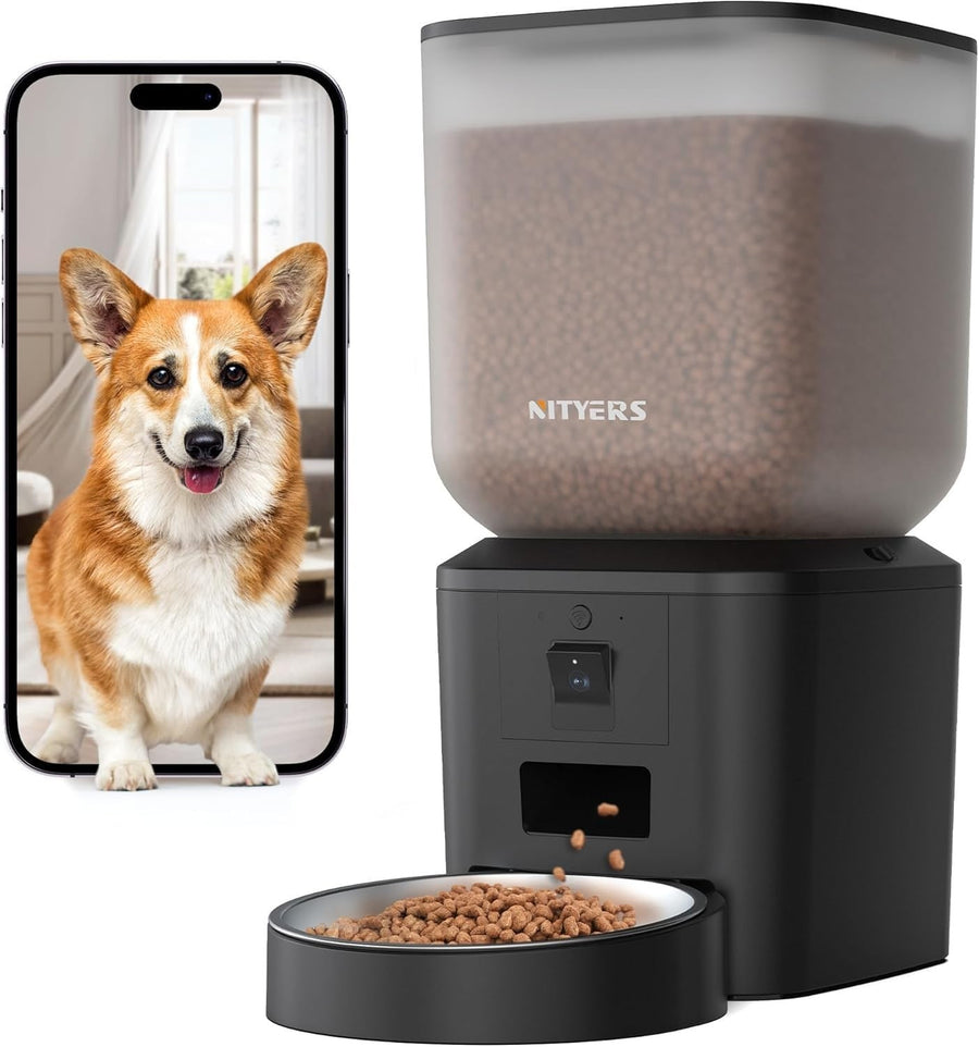 8L Automatic Pet Feeder Camera WiFi 1080P Smart Food Dispenser App