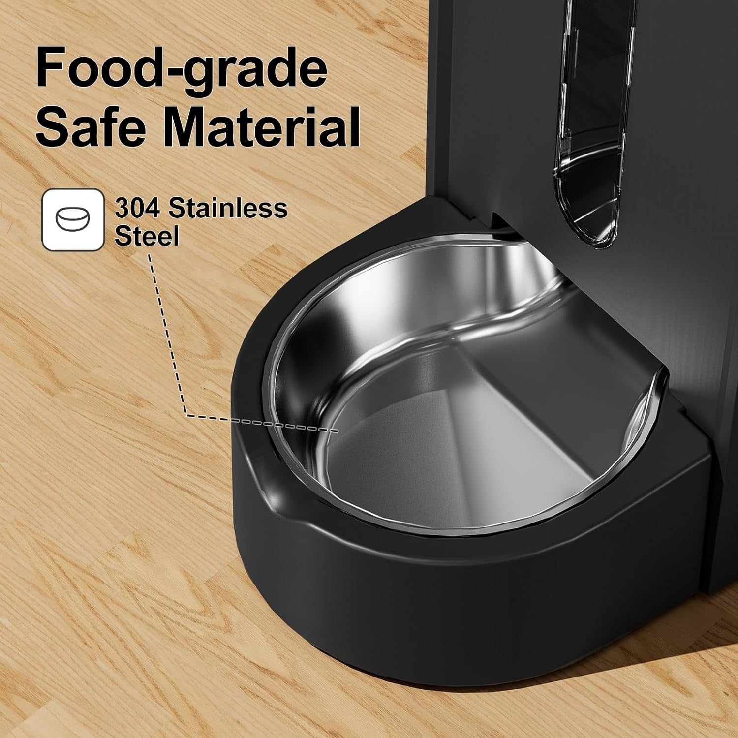 2 in 1 Gravity Pet Feeder Water Dispenser 6L Auto Food Station Black