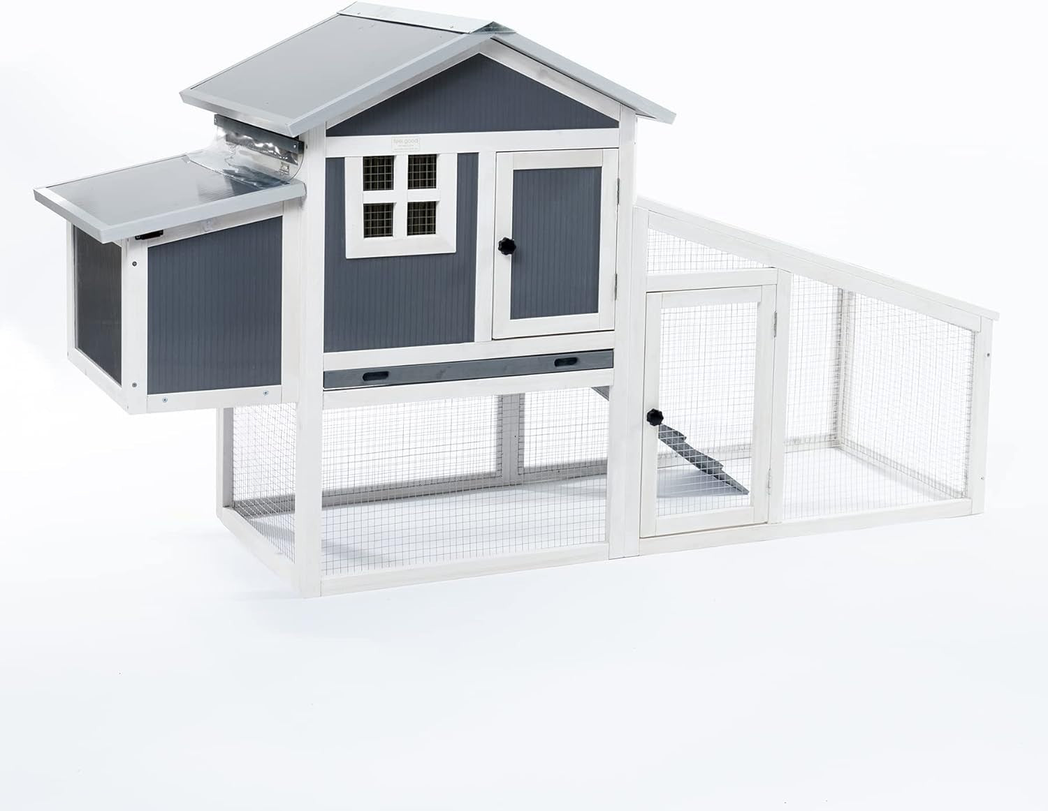 Plastic Chicken Coop with Run Nest Box Ventilated Secure Easy Clean