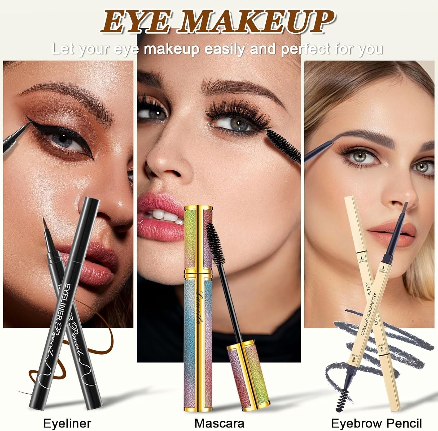 45PCS All-in-One Makeup Kit – Eyeshadow, Lipstick, Brushes & More