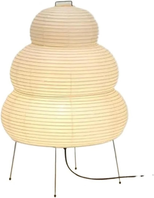 Tripod Floor Lamp Rice Paper Shade Minimalist Bedside Living Room Light