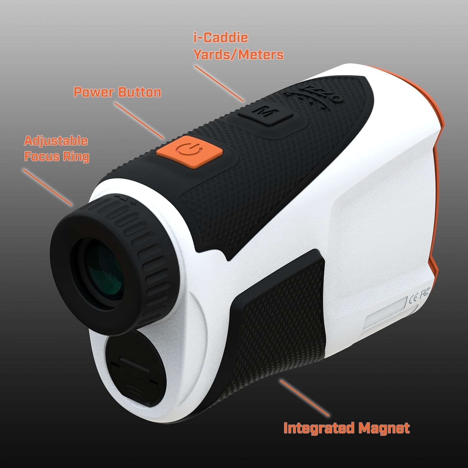 Golf Laser Rangefinder 800 Yards Pin Lock Accurate Distance White Compact