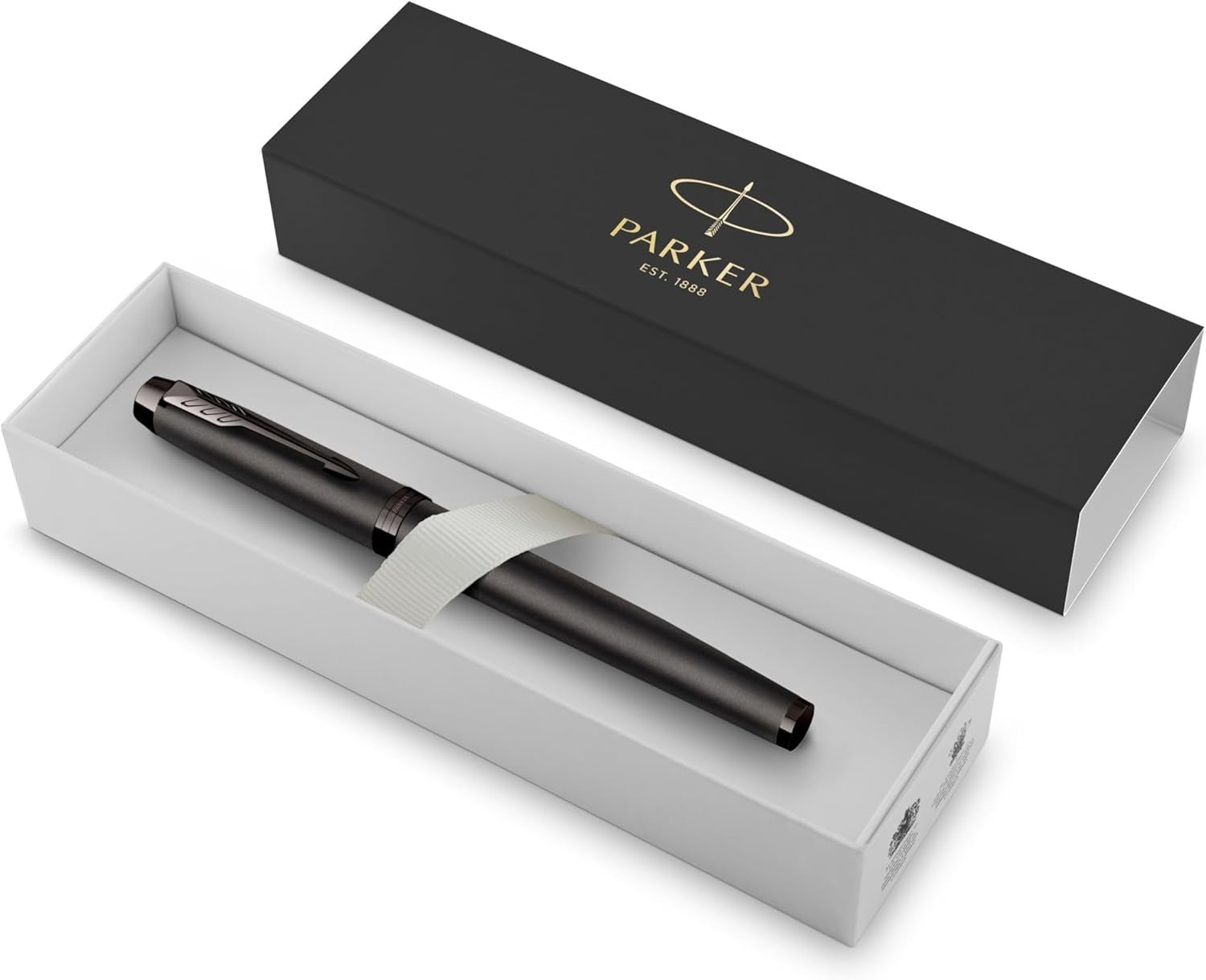 Luxury Gun Metal Fountain Pen Medium Nib IM Monochrome Gift Box