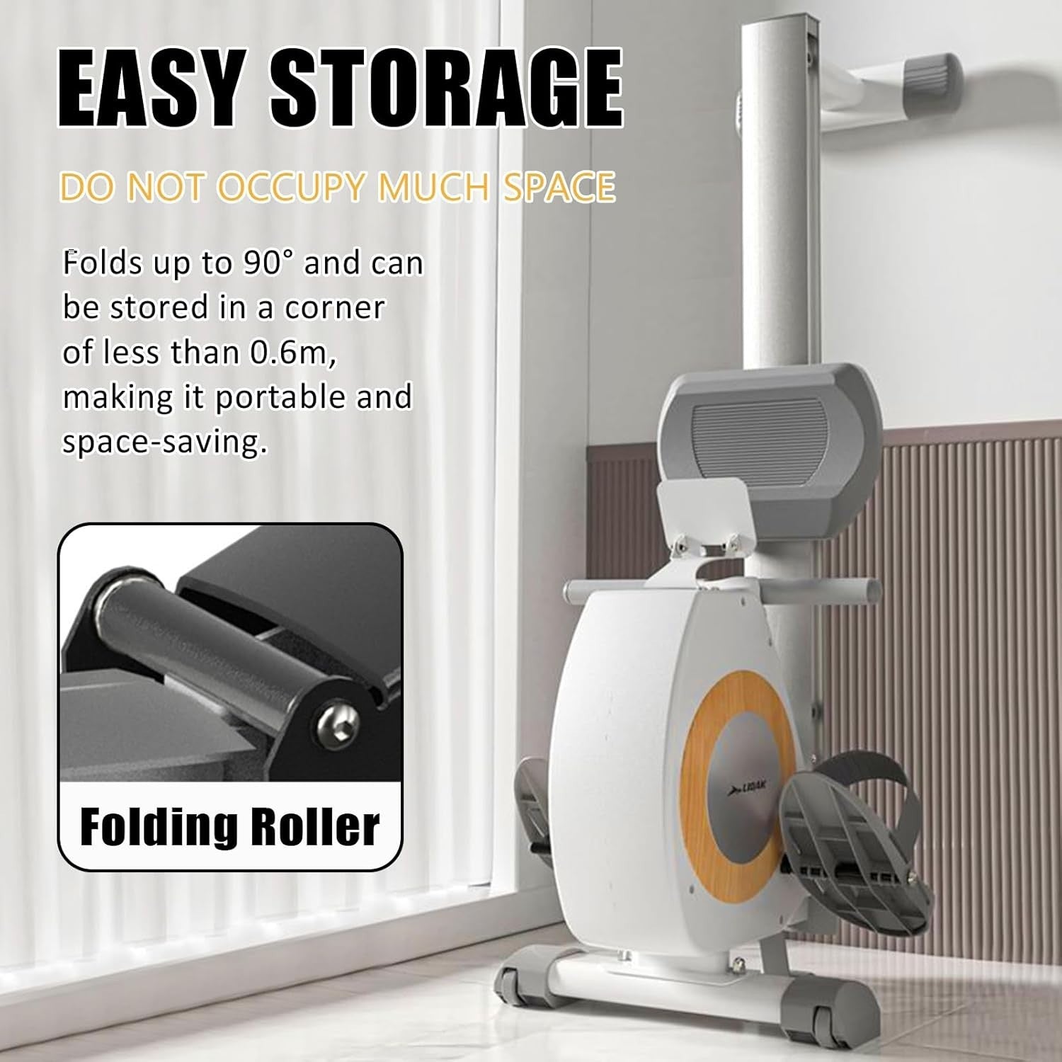 Foldable Magnetic Rowing Machine 8-Level Silent Resistance LCD Home Rower 120KG