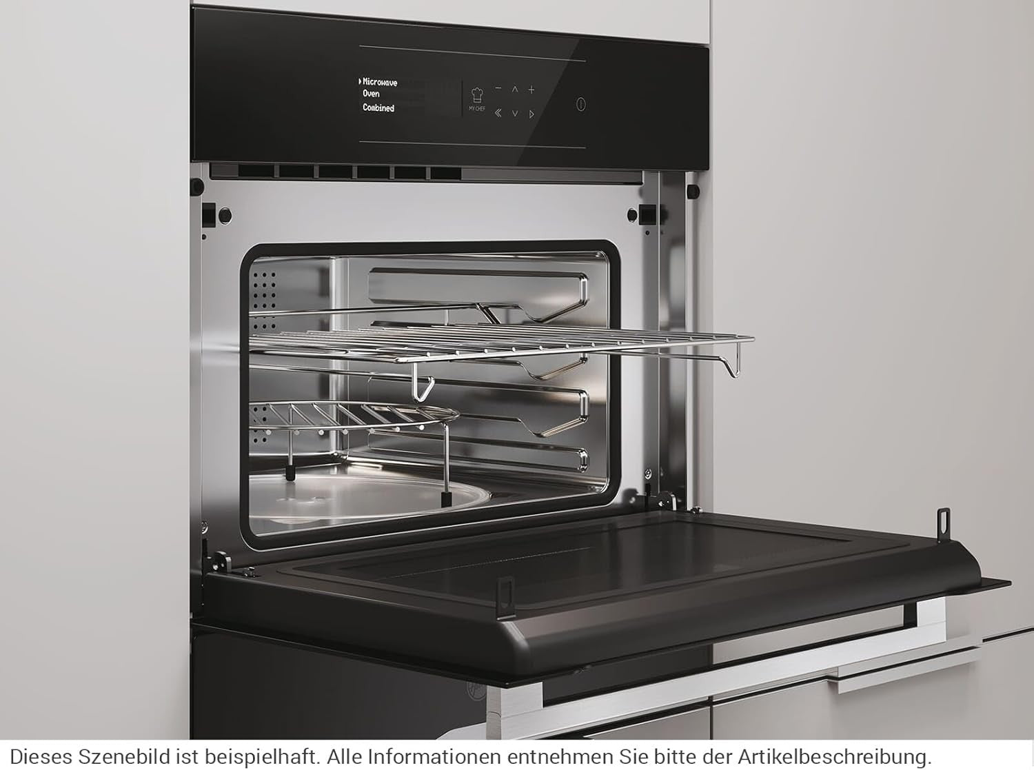 34L Compact Oven with Microwave Grill Black Countertop