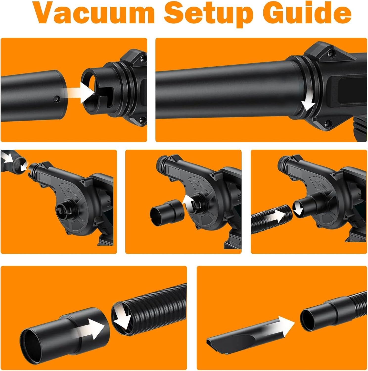 18V Cordless Leaf Blower Vacuum 7-in-1 High Power Yard Workshop Tool