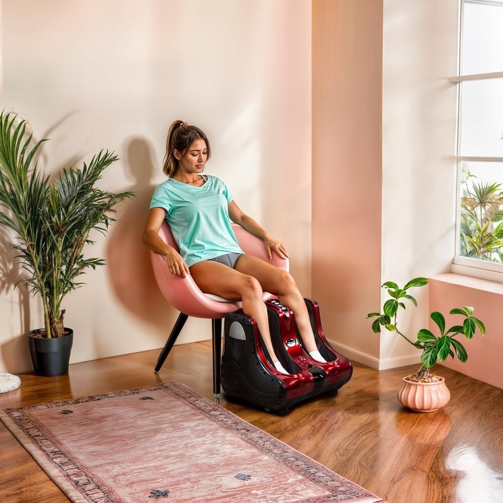 Foot & Leg Massager Machine Pain Relief, Shiatsu Kneading, Vibration