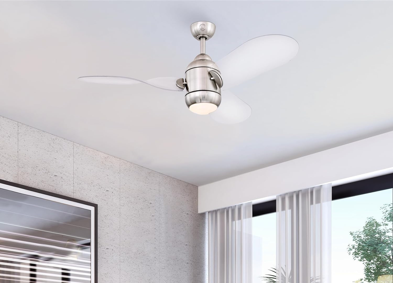 Westinghouse 72258 Josef LED Ceiling Fan 122CM, Brushed Nickel, DC, Remote