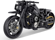 Motorcycle Building Kit 586 PCS, Realistic Black Superbike Model, Fun for All Ag