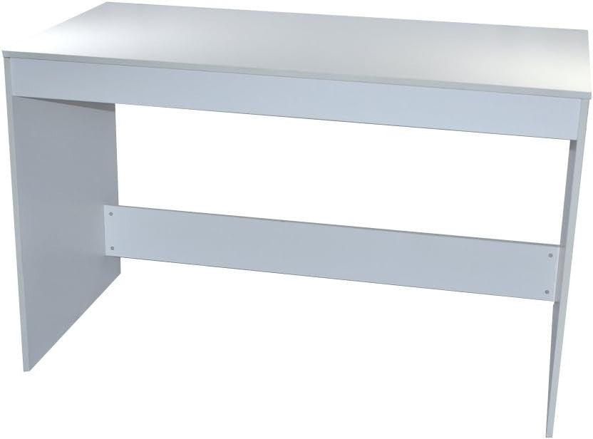 White Computer Desk 120x60cm Easy Clean Table with Drawer Home Office