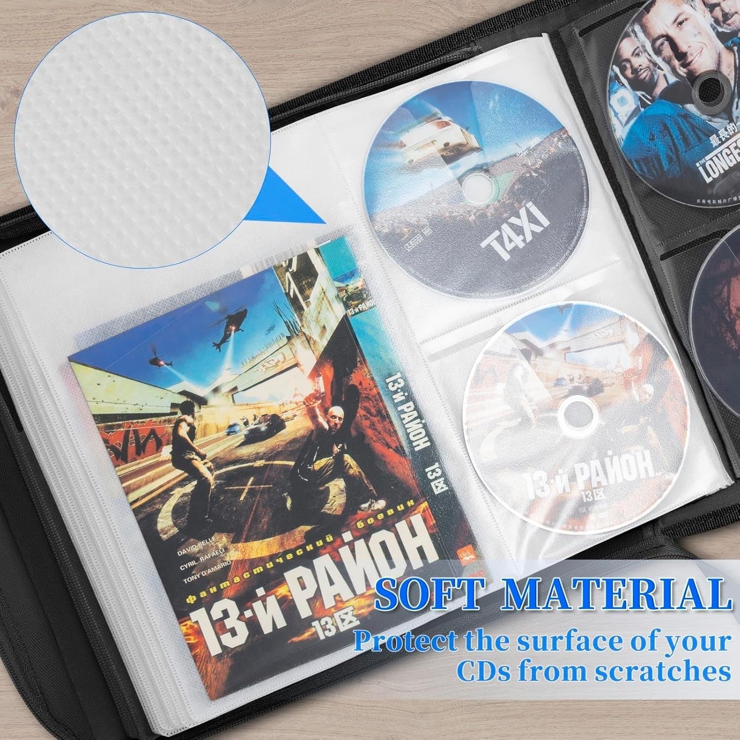 200 Disc CD DVD Blu Ray Storage Wallet Binder Case Album Organizer