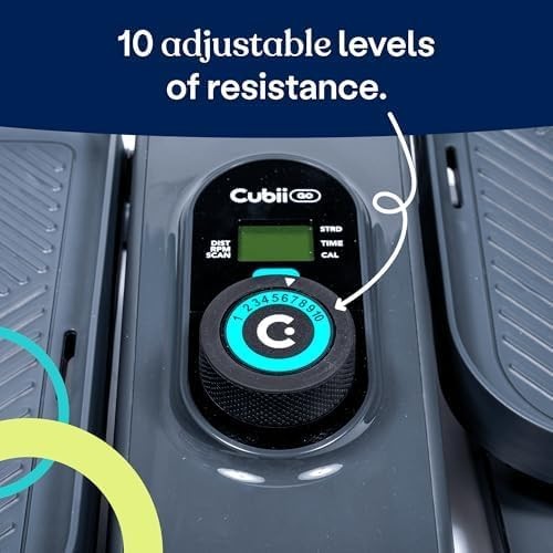 Under Desk Elliptical Bike Quiet Pedal Exerciser LCD Adjustable Resistance