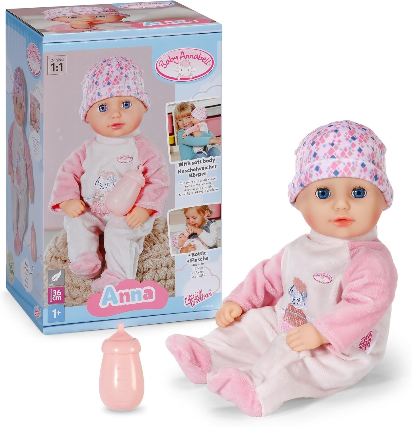 14” Soft Baby Doll Sleeping Eyes First Doll Bottle Outfit