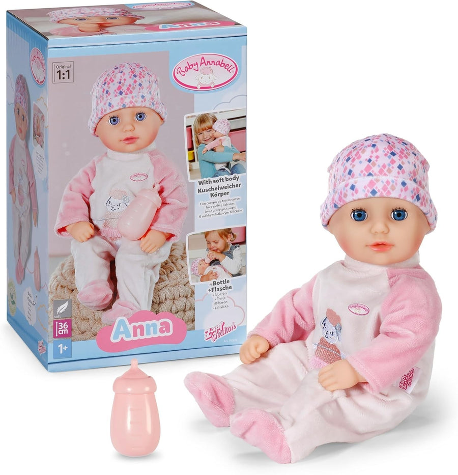 14” Soft Baby Doll Sleeping Eyes First Doll Bottle Outfit