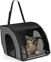 Travel Safety Pet Carrier 43x41x38cm Soft Dog Cat Car Seat Crate Grey Black