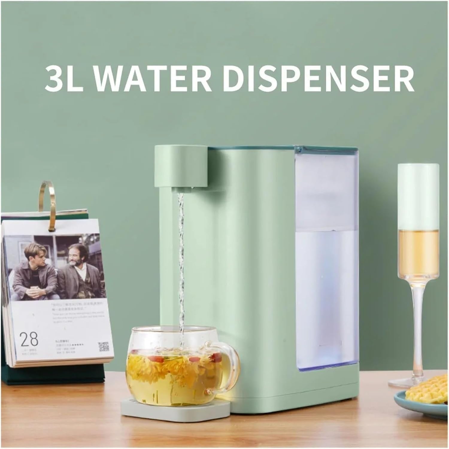 Instant Hot Water Dispenser 3L Touch Control Desktop Fast Boil Green
