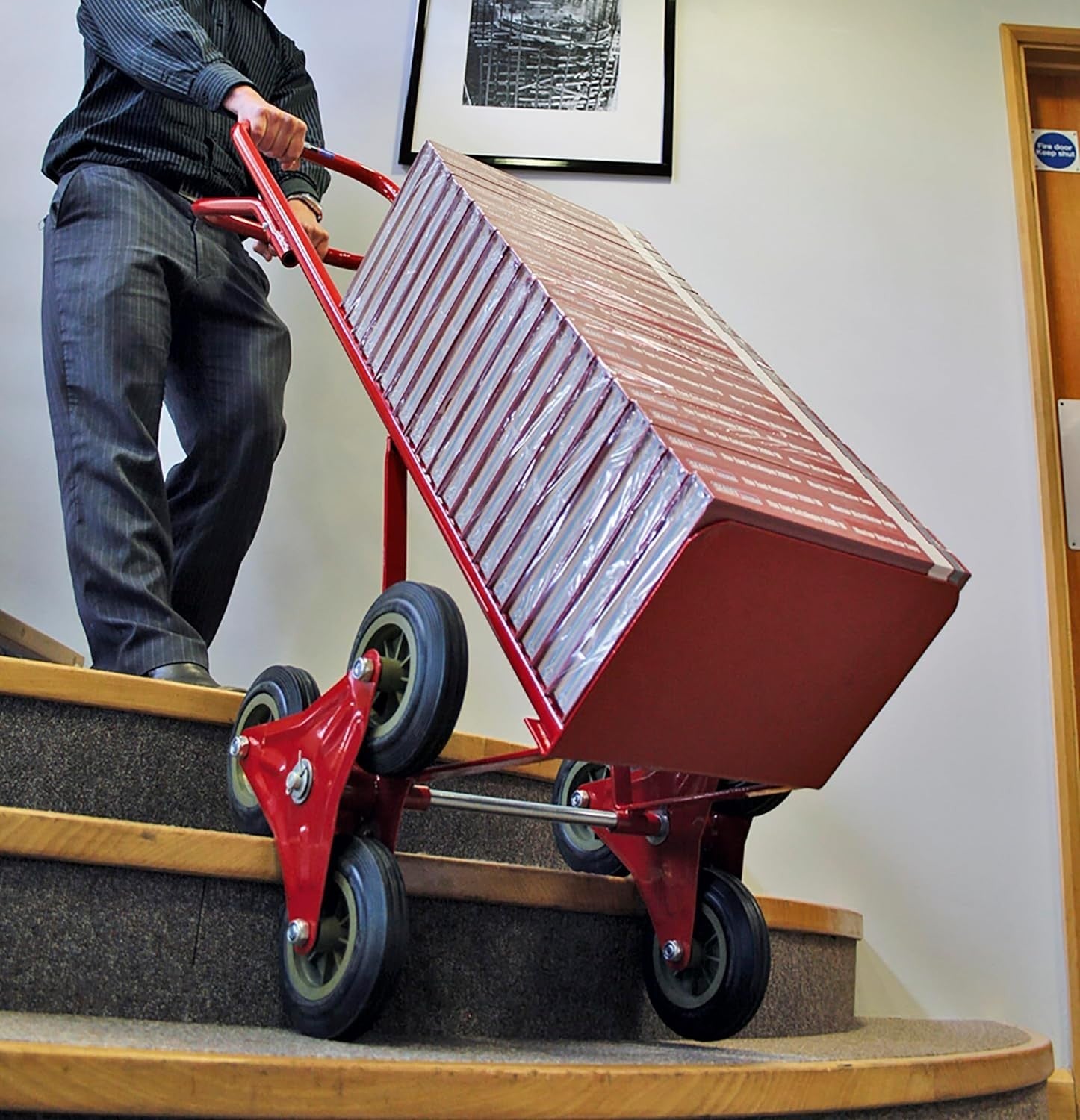 Stair Climbing Sack Truck 150kg Heavy Duty Delivery Hand Cart 165mm Wheels