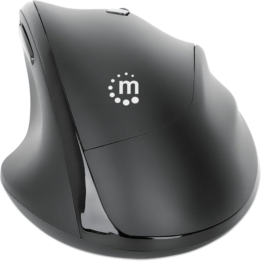 Ergonomic Wireless Mouse USB-C & USB-A Receiver 1600 DPI Black