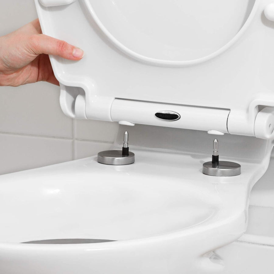 Quick Release Toilet Seat Soft Close Universal Bathroom Lid 44.1x36.5cm