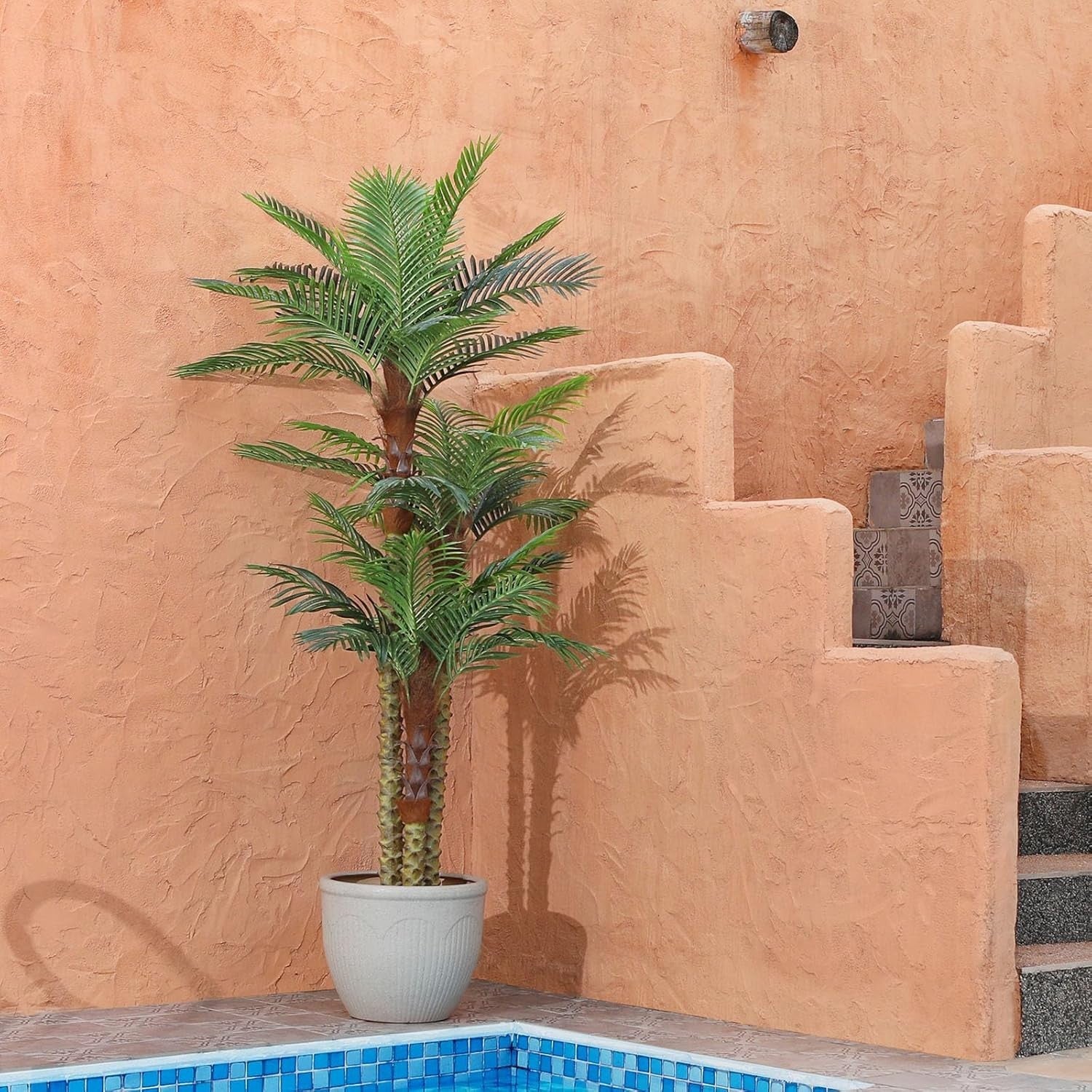 240cm Outdoor Artificial Palm Tree UV Resistant Large Faux Tropical Plant Decor