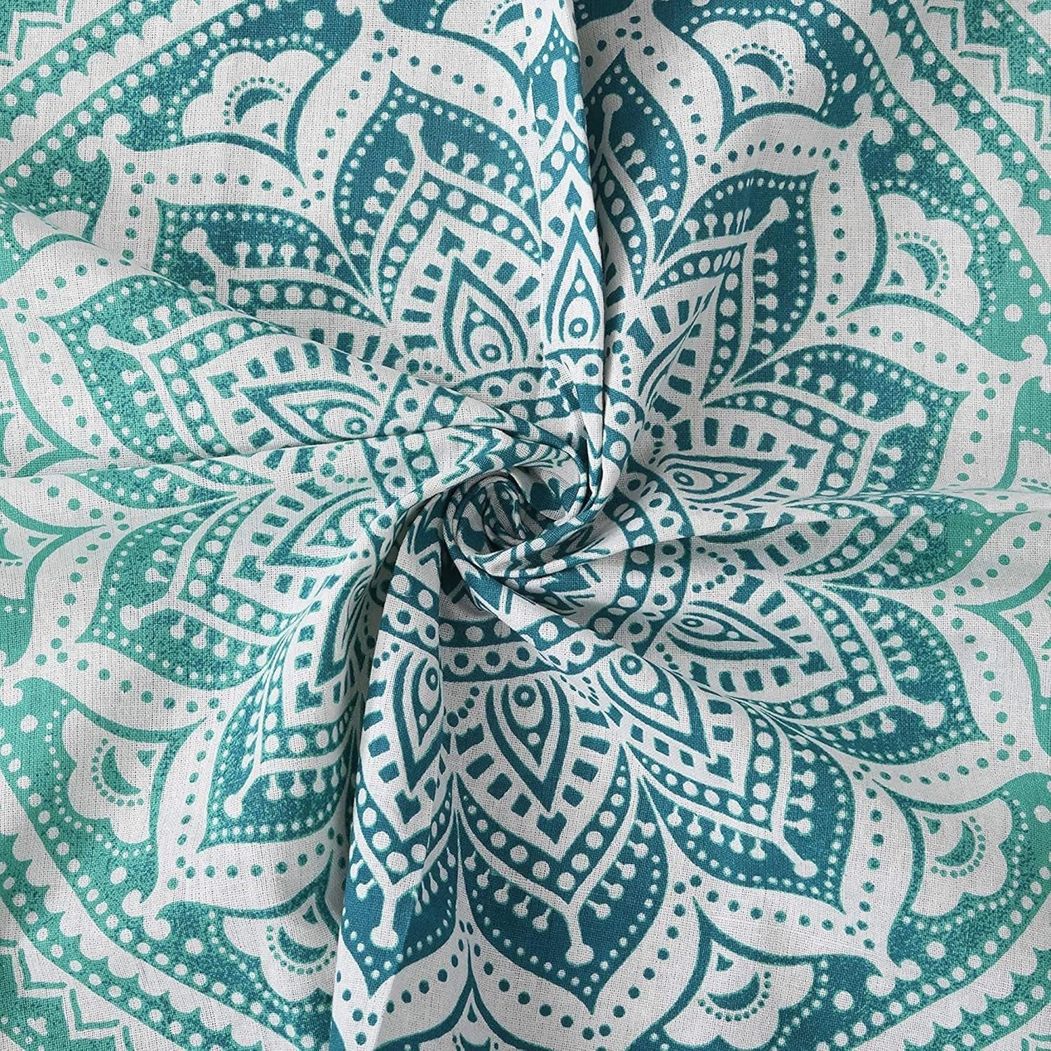 Boho Green Cotton Tapestry 52x82" Wall Hanging Bedspread