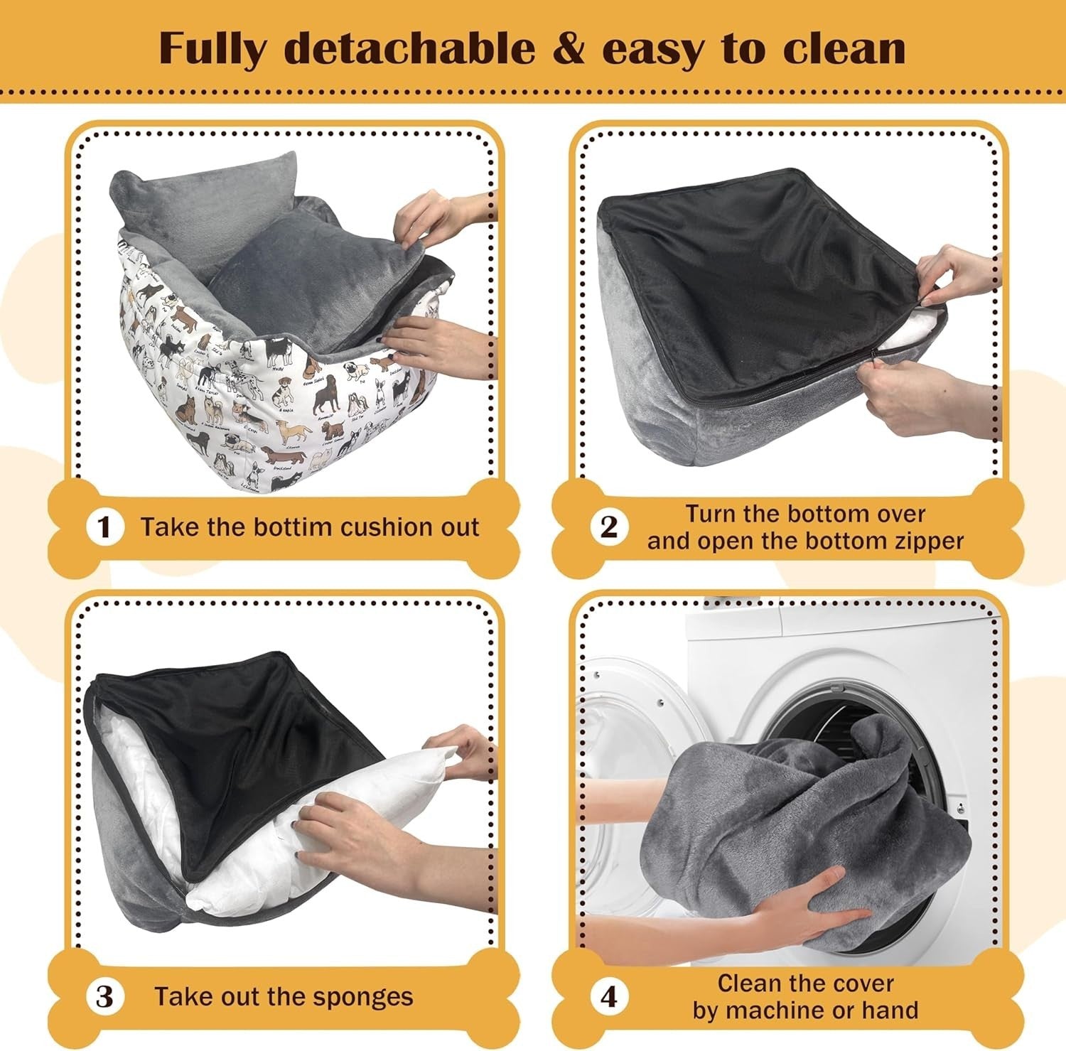 Dog Booster Car Seat Bed Small Medium Dogs Washable Travel Seat 25lb