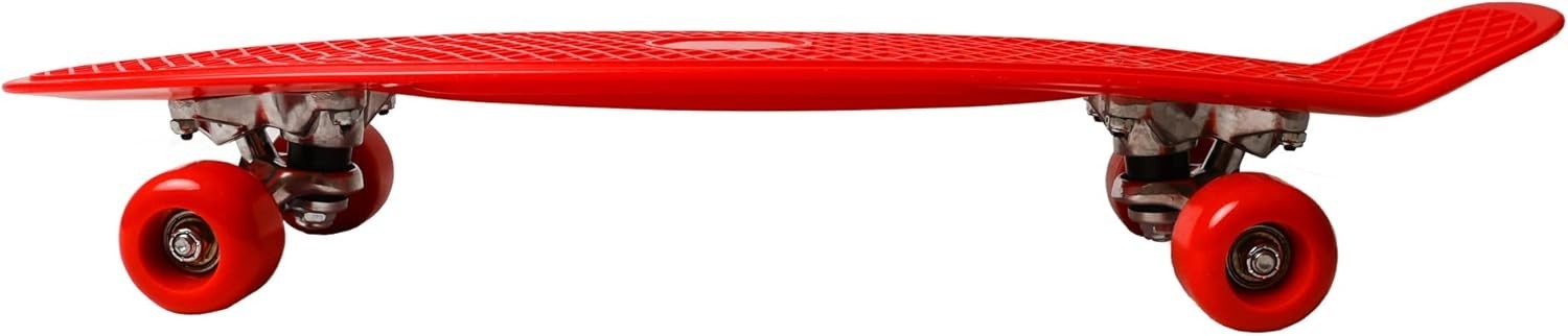 Retro 22" Mini Cruiser Skateboard Red | Deck, ABEC 7 Bearings, Kids & Adults