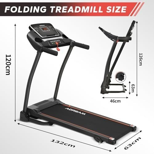 Foldable 15% Incline Treadmill 2.5HP Home Office Running Machine