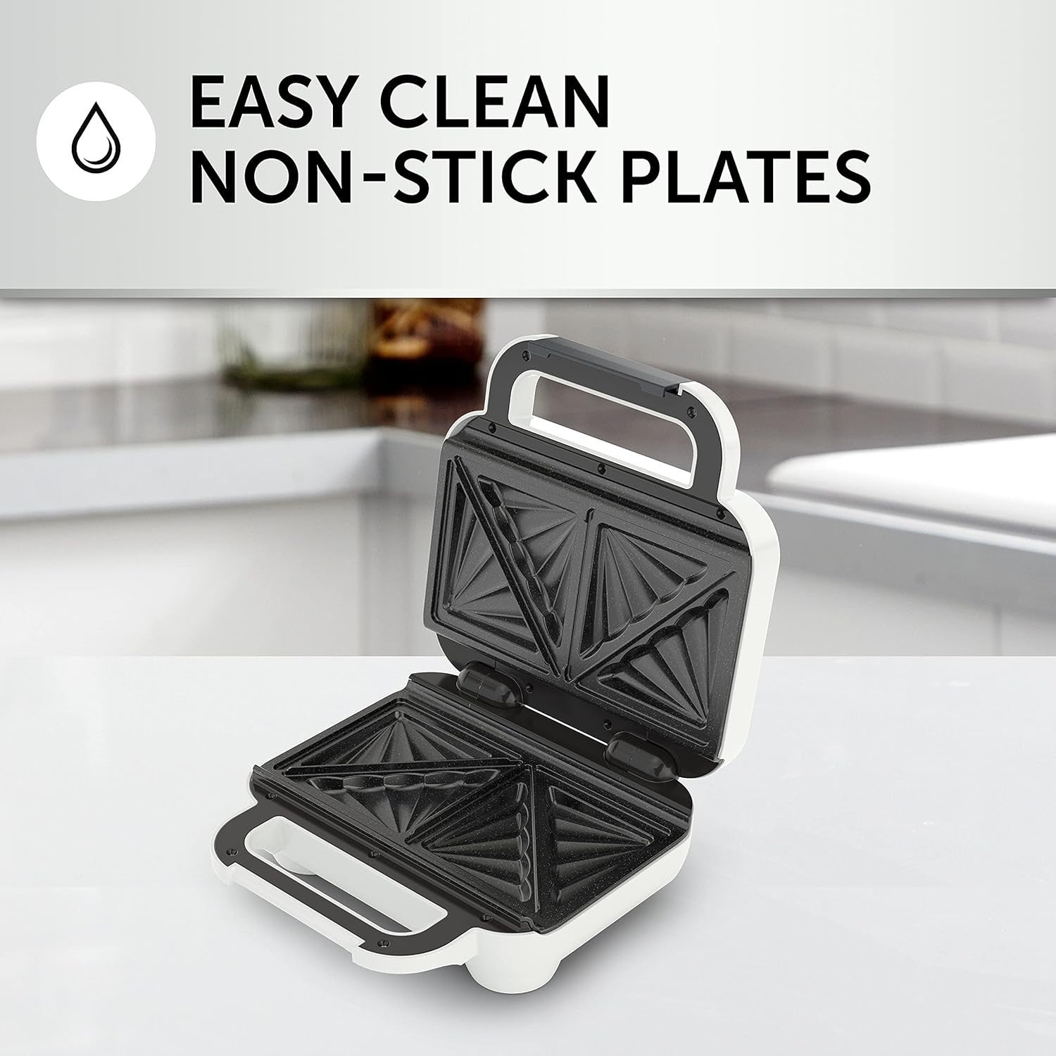 Deep Fill 2-Slice Toastie Maker with Non-Stick Plates & Quick 5-Min Cook