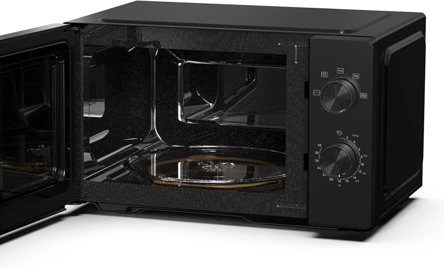 20L 700W Inverter Microwave Oven Black 5 Power Auto Defrost
