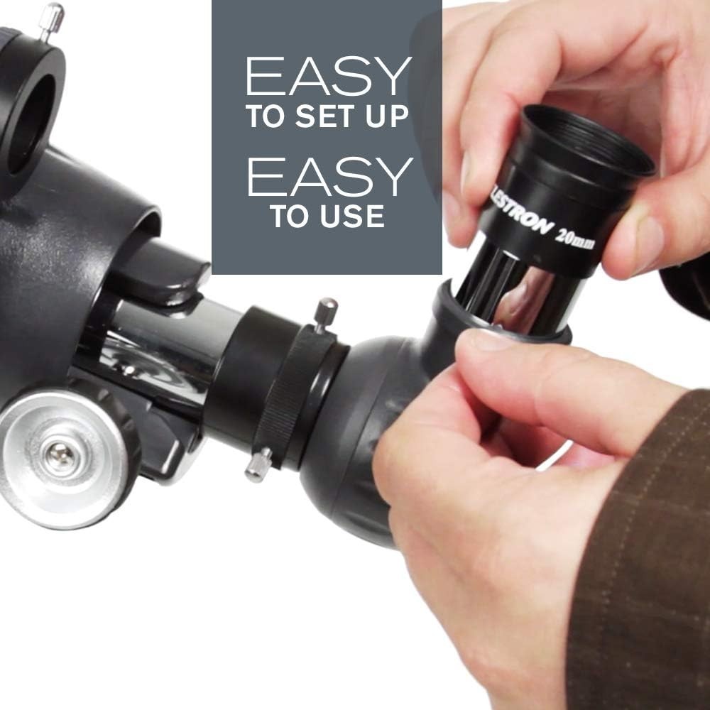 Powerful 70mm Refractor Telescope w/ Tripod, 20mm & 10mm Eyepieces, StarPointer